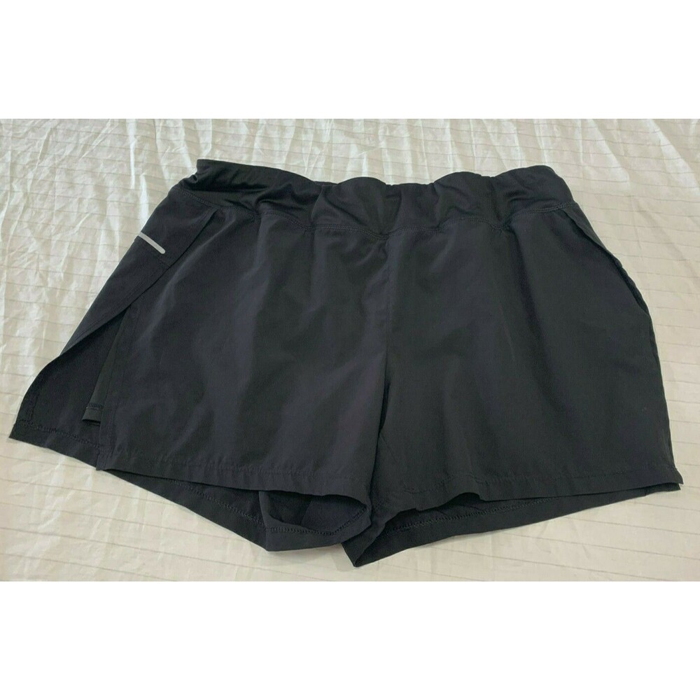 AVIA WOMENS ATHLETIC PULL ON SHORTS 2 IN 1 SIZE L